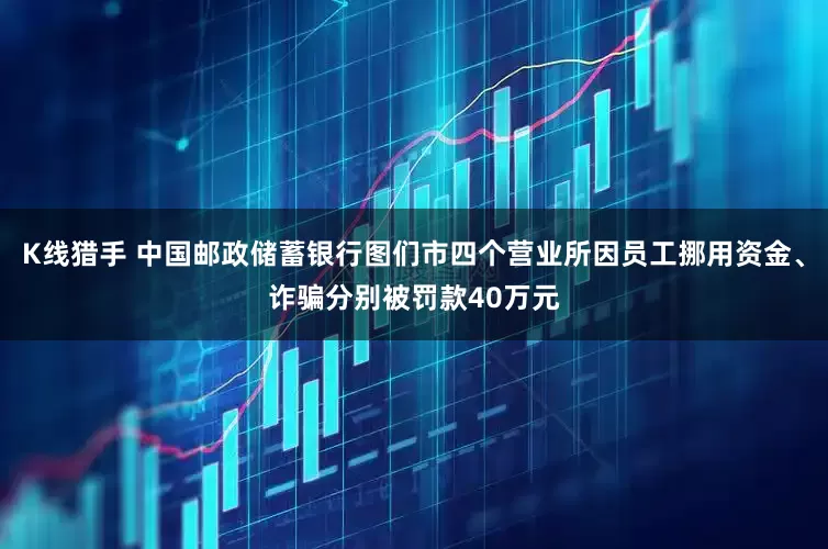 K线猎手 中国邮政储蓄银行图们市四个营业所因员工挪用资金、诈骗分别被罚款40万元